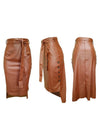 Queensofly Tied Faux-Leather Skirt