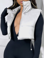 Queensofly Zip-Front Puffer Vest