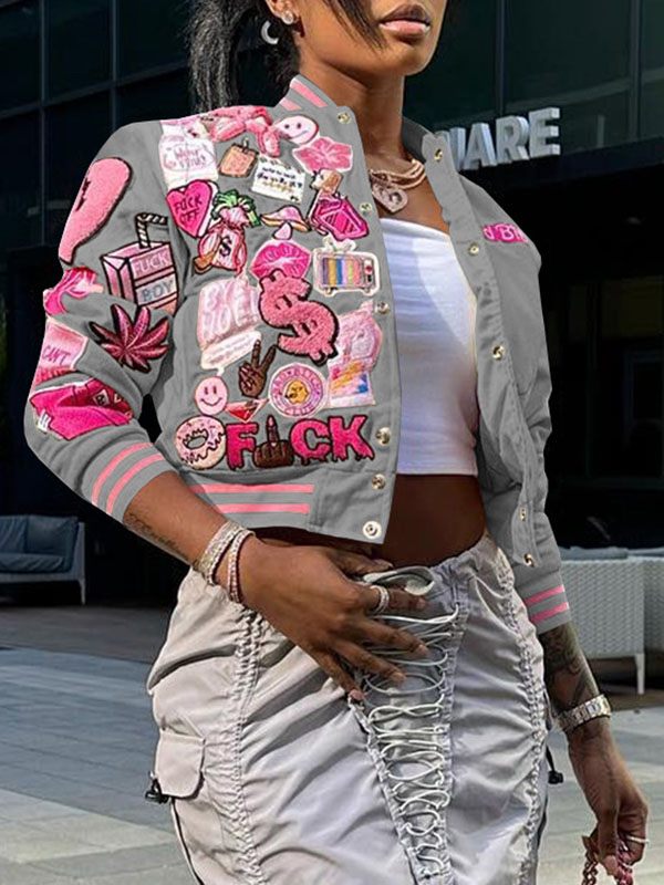 Queensofly Printed Bomber Jacket