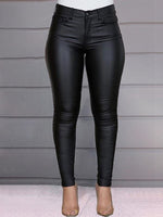 Queensofly Faux-Leather Skinny Pants