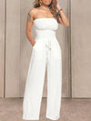 Queensofly Bandeau Tied-Front Jumpsuit