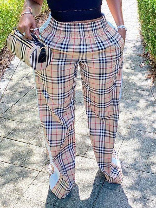 Queensofly Plaid Combo Pants