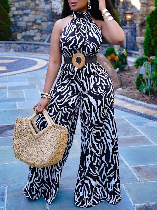 Queensofly Sleeveless Wide-Leg Jumpsuit