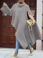 Queensofly Knit Turtleneck Tunic Top