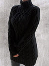 Cable-Knit Turtleneck Sweater