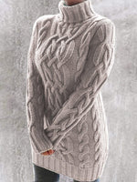 Cable-Knit Turtleneck Sweater