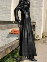 Queensofly Faux Leather Long Jacket--Clearance