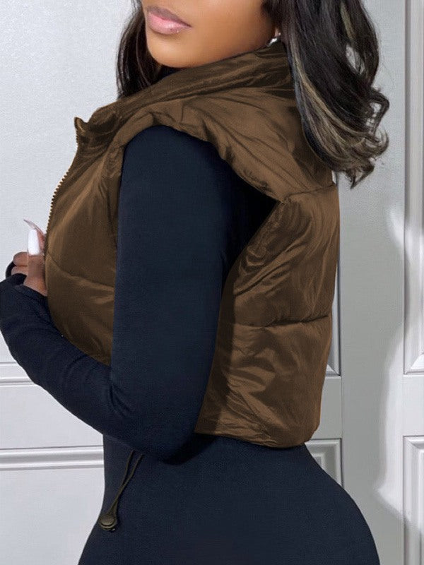 Queensofly Zip-Front Puffer Vest