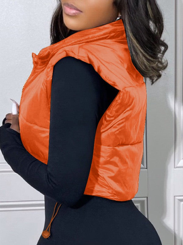 Queensofly Zip-Front Puffer Vest