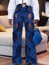 Queensofly Twisted Wide-Leg Jeans