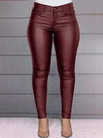 Queensofly Faux-Leather Skinny Pants