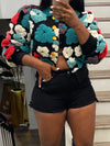 Queensofly Floral Bomber Jacket