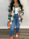 Queensofly Plaid Shirt Jacket