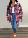 Queensofly Plaid Shirt Jacket