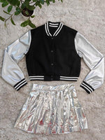 Queensofly Bomber Jacket & Pleated Skirt Set