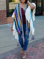 Fringe Knit Kimono