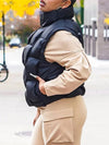 Queensofly Solid Zip-Front Puffer Vest