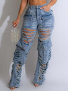 Queensofly Ripped Cargo Jeans