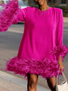 Queensofly Feather Combo Dress