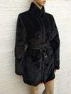 Faux Fur Coat With Belt--Clearance
