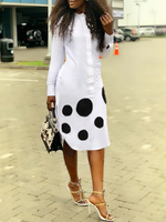 Queensofly  Dot Print Shirt Dress