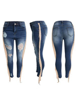 Queensofly Distressed Fringe Jeans