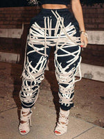 Queensofly Lace-Up Jogger Pants